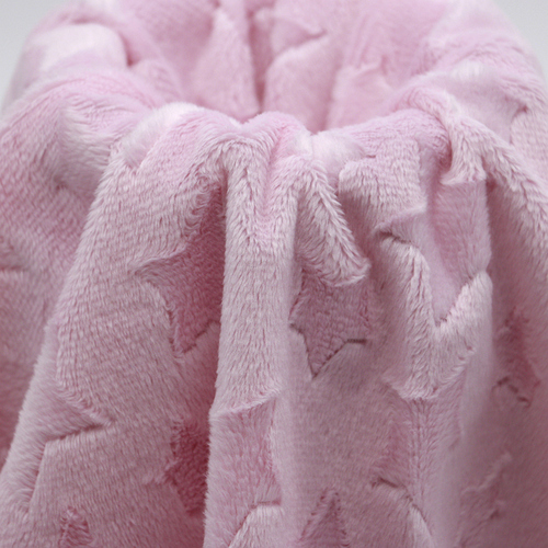 Star Embossed Light Pink Minky****PRICE REDUCED