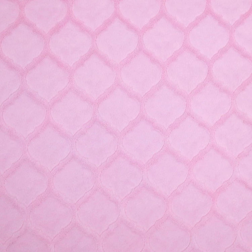Lattice Embossed Light Pink Minky****PRICE REDUCED
